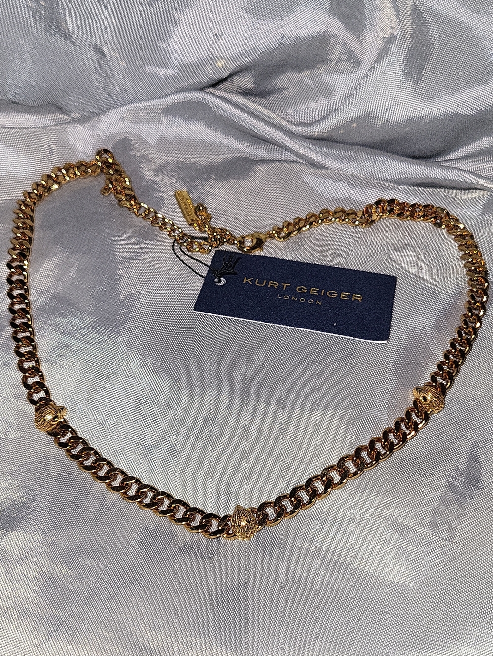 Kurt Geiger London Signature Line Necklace 3 Eagle Accents AL Rt ML